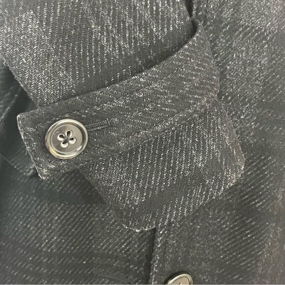 Banana Republic Charcoal Gray Wool Trench/ Pea Coat S - Picture 5 of 7